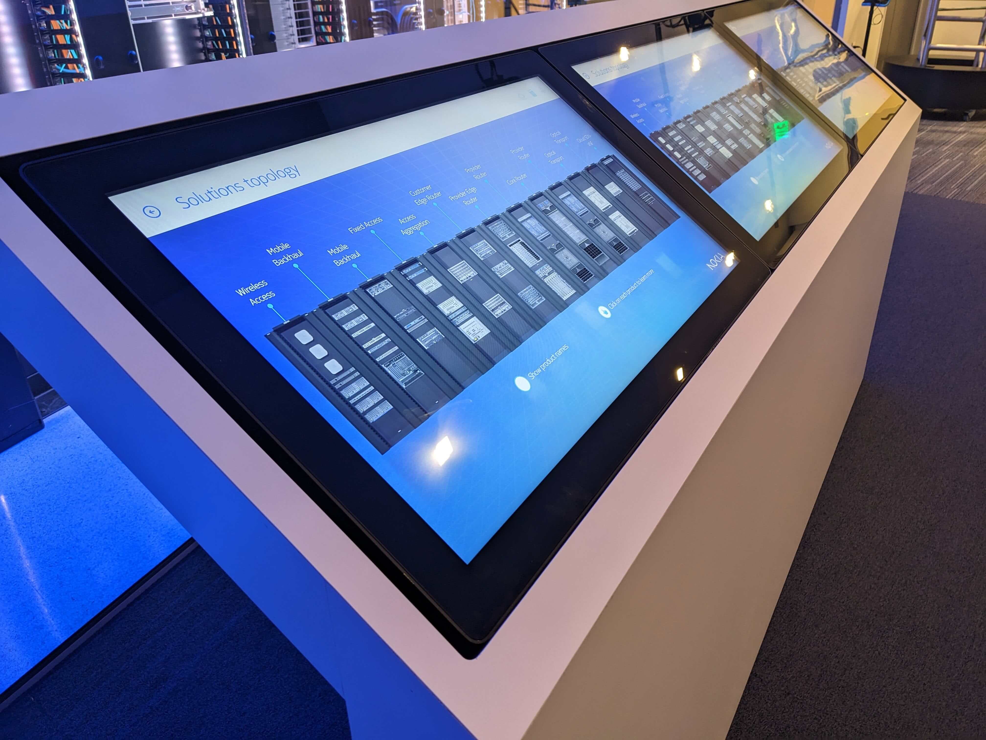 Nokia Kiosk — server topology screen